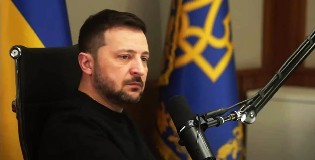 Владимир Зеленский во время интервью
