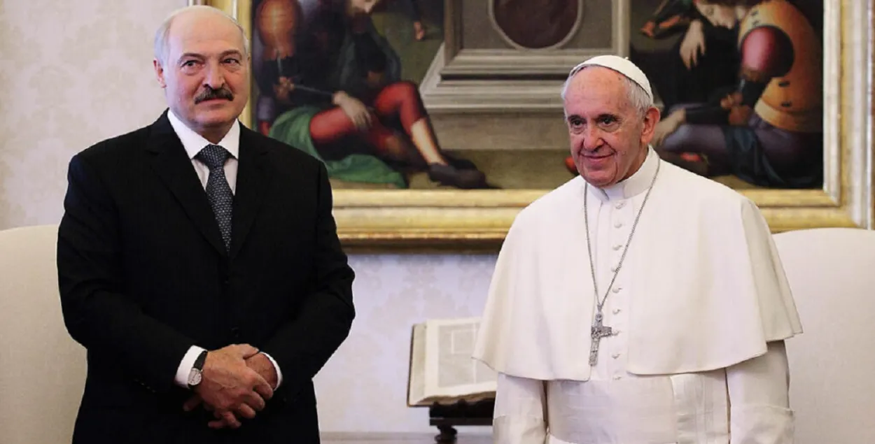 &nbsp;Лукашенко и папа римский Франциск

