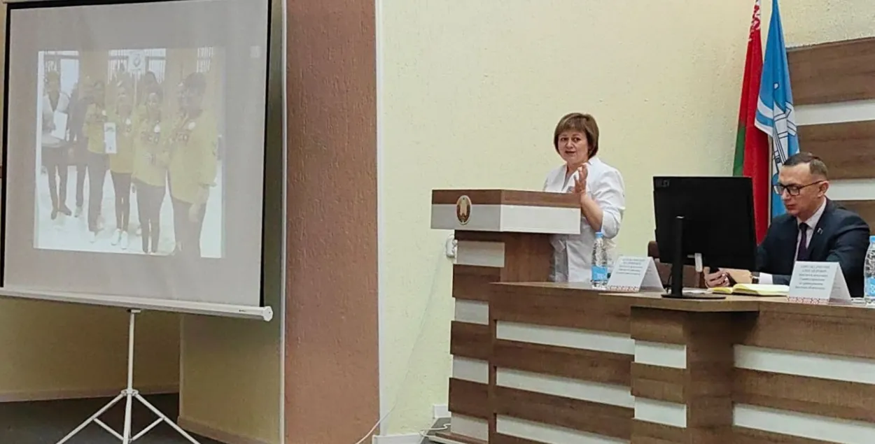 На сходзе ў ЦРБ у Бярозе
