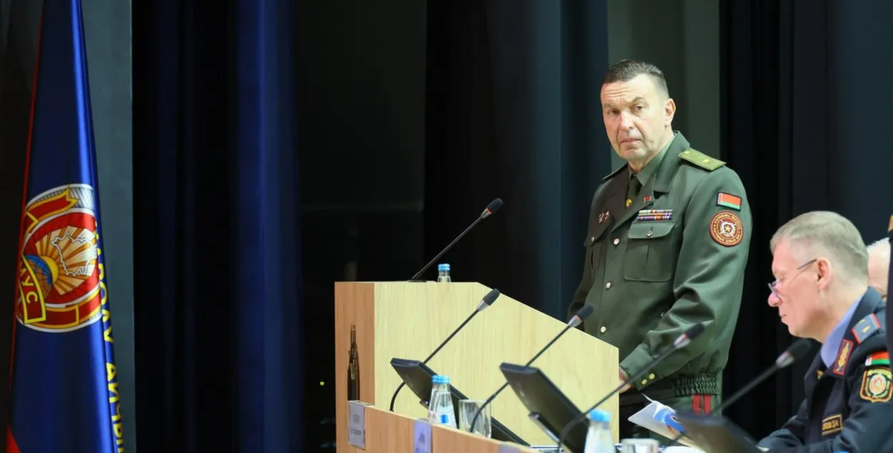 Мікалай Карпянкоў на калегіі МУС
