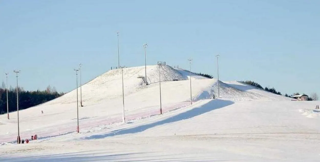 Лыжная траса ў гродзенскіх Каробчыцах
