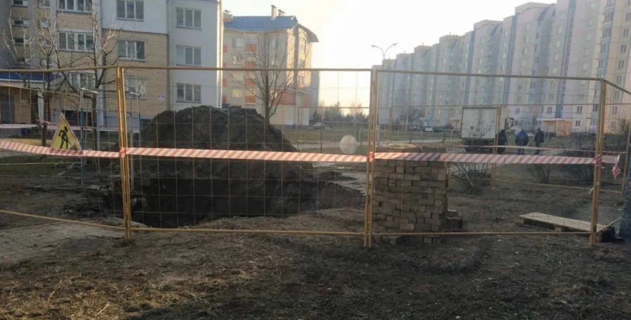 На месцы аварыі ў Пінску
