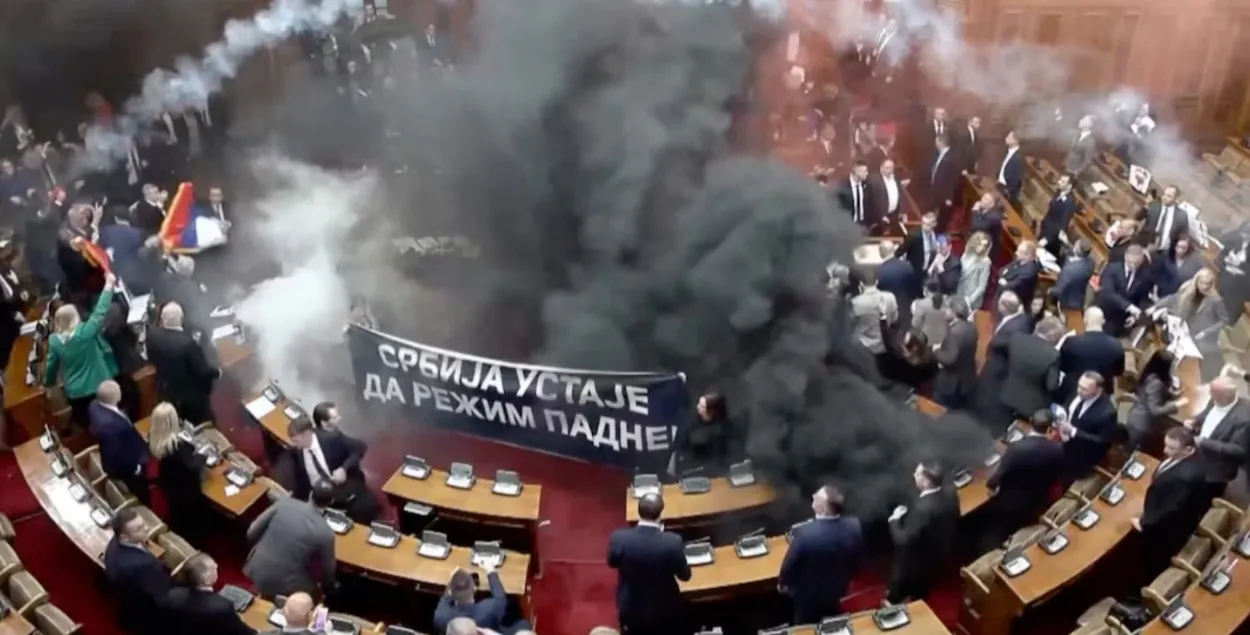 Сербскі парламент, 4 сакавіка 2025-га
