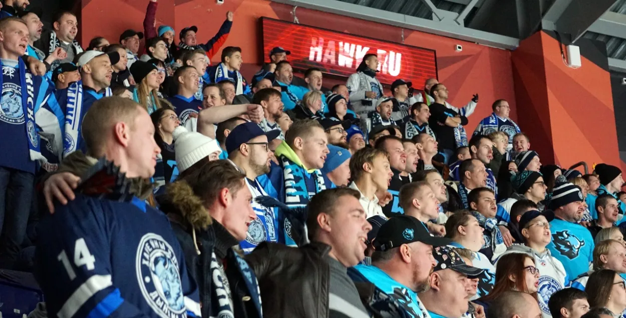 Хакейныя заўзятары, ілюстрацыйнае фота
