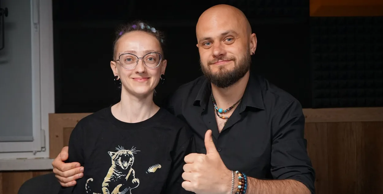 Юлія Марчанка і&nbsp;Павел Трыпуць / Еўрарадыё
