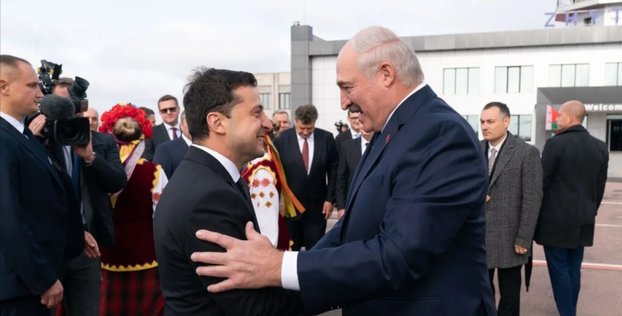 Сустрэча Уладзіміра Зяленскага і Аляксандра Лукашэнкі ў Жытоміры, восень 2019 года
