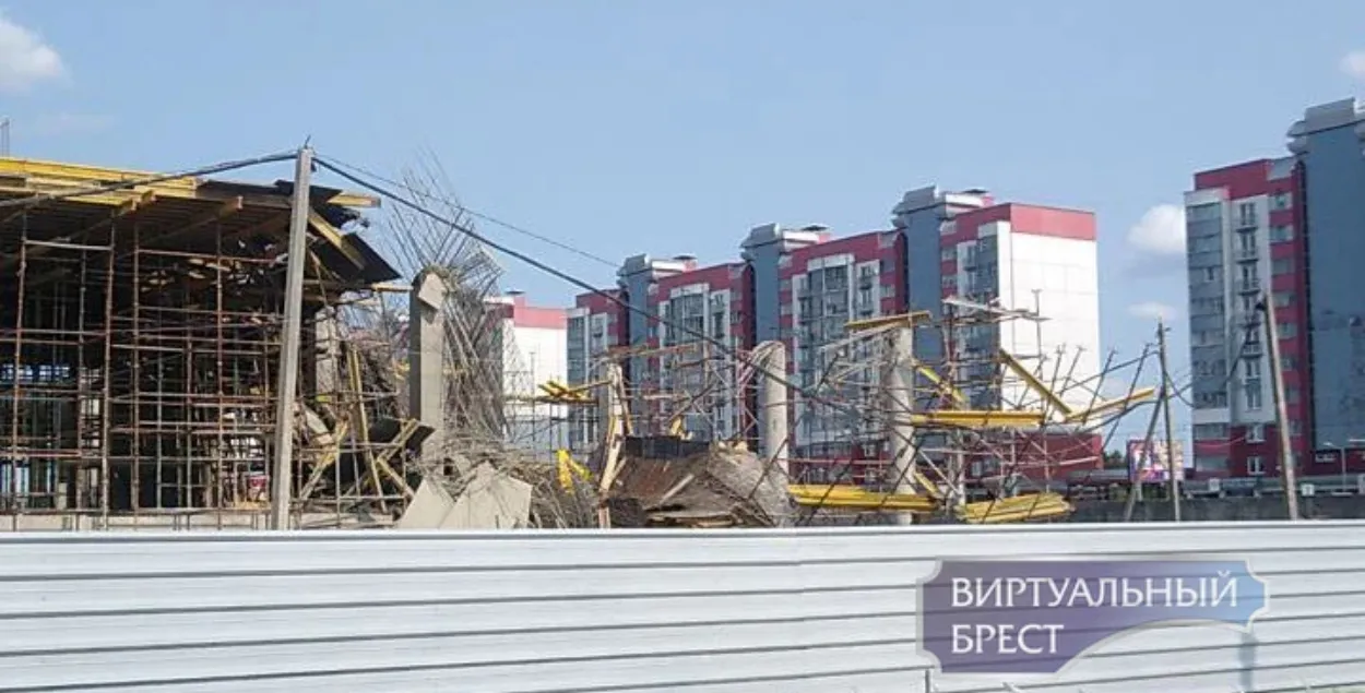 Абвал на будоўлі ў Брэсце
