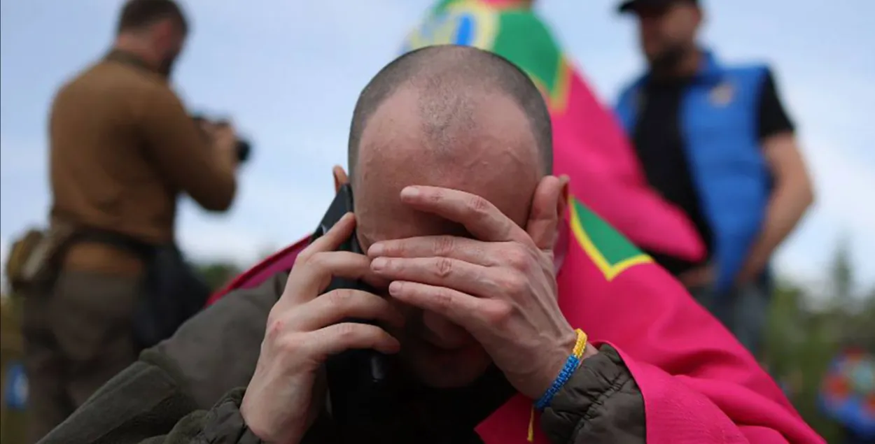 Украинский военнопленный после освобождения,14&nbsp;июня 2025 года
