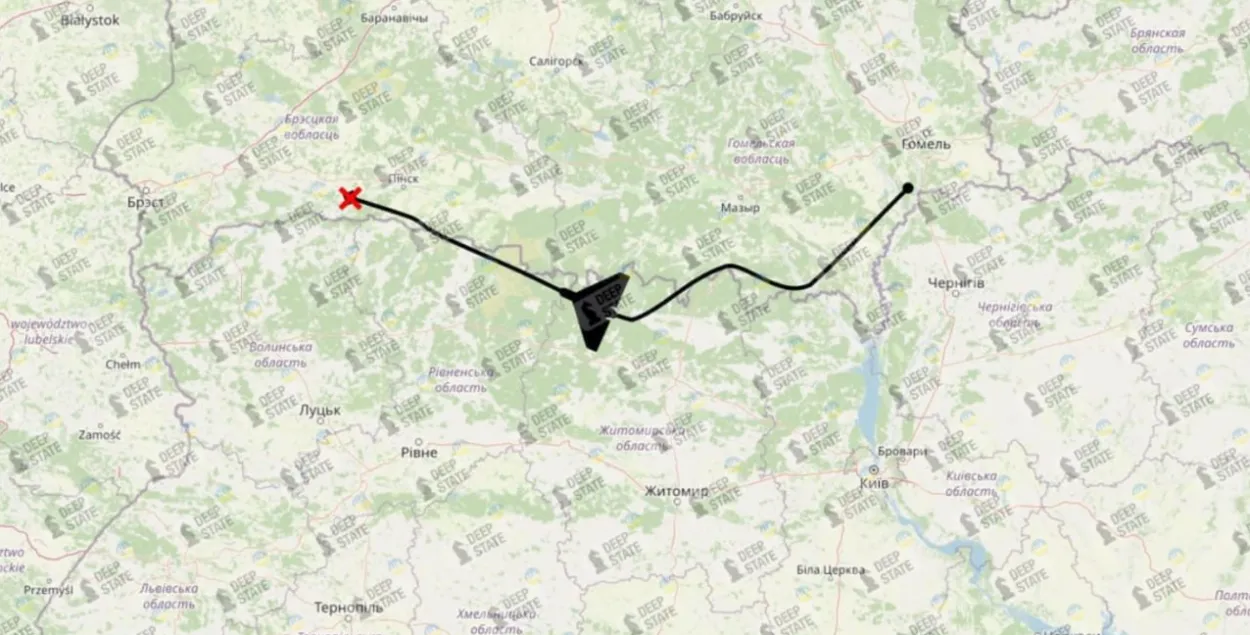 Маршрут российского дрона
