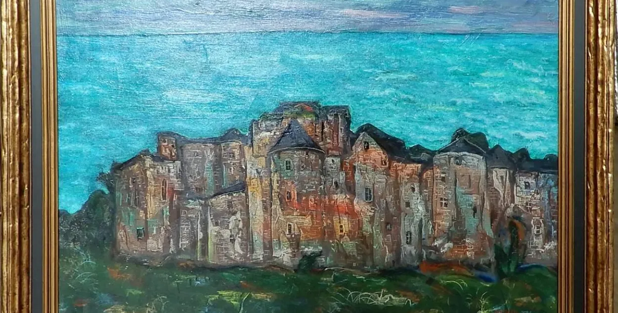 Файбіш-Шрага Царфін "Чырвоны замак". Карціна з калекцыі Віктара Бабарыкі
