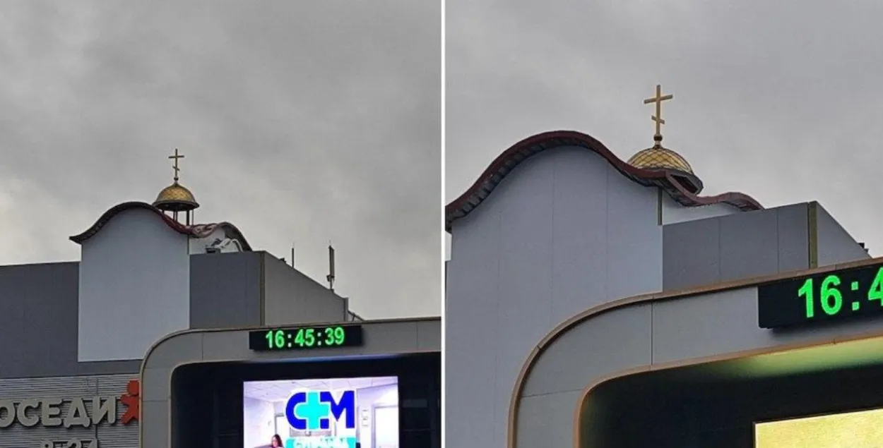 Внутри минского ТЦ строят православный храм
