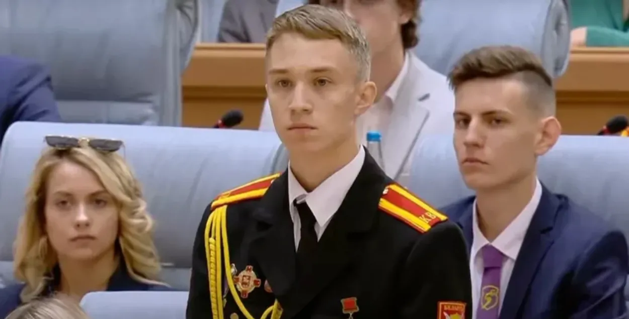 Захар Овчинников на открытом уроке в 2022 году
