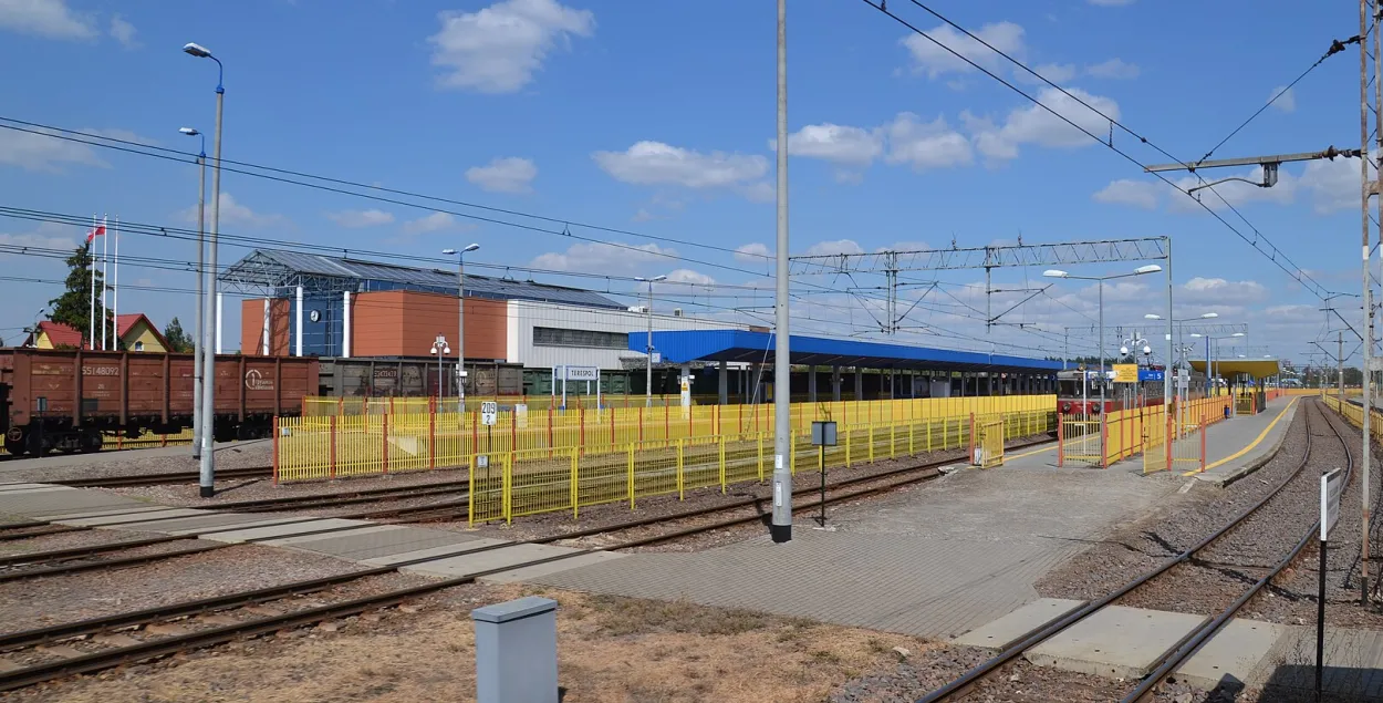 Чыгуначная станцыя ў польскім Тэрэспалі
