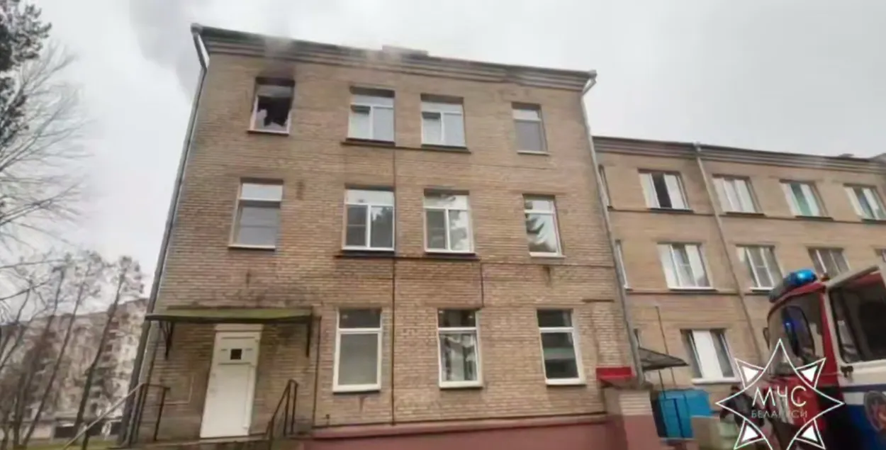 Пожар в Новополоцкой больнице
