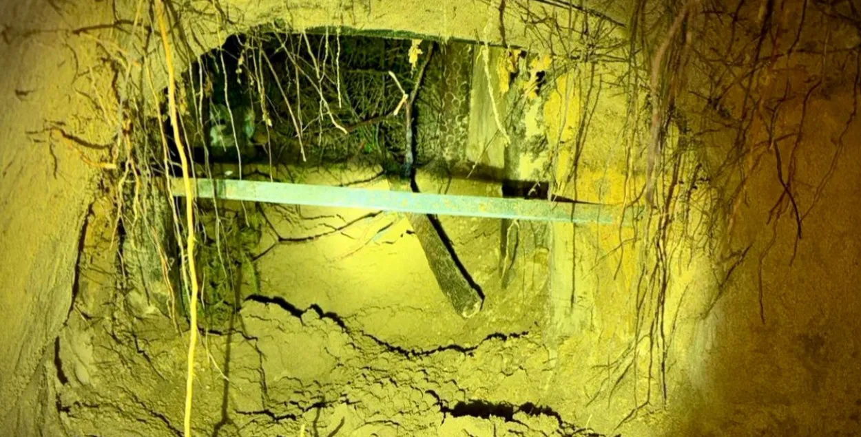 Тоннель из Беларуси, замеченный польскими пограничниками
