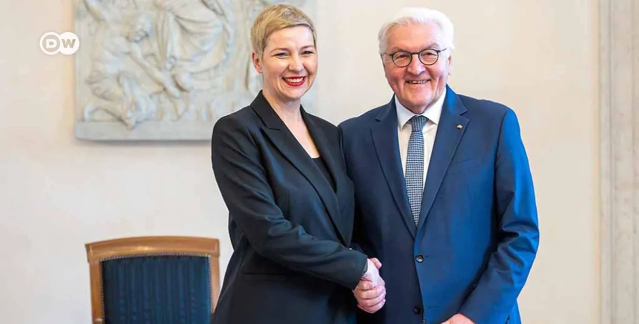 Марыя Калеснікава і Франк-Вальтэр Штайнмаер
