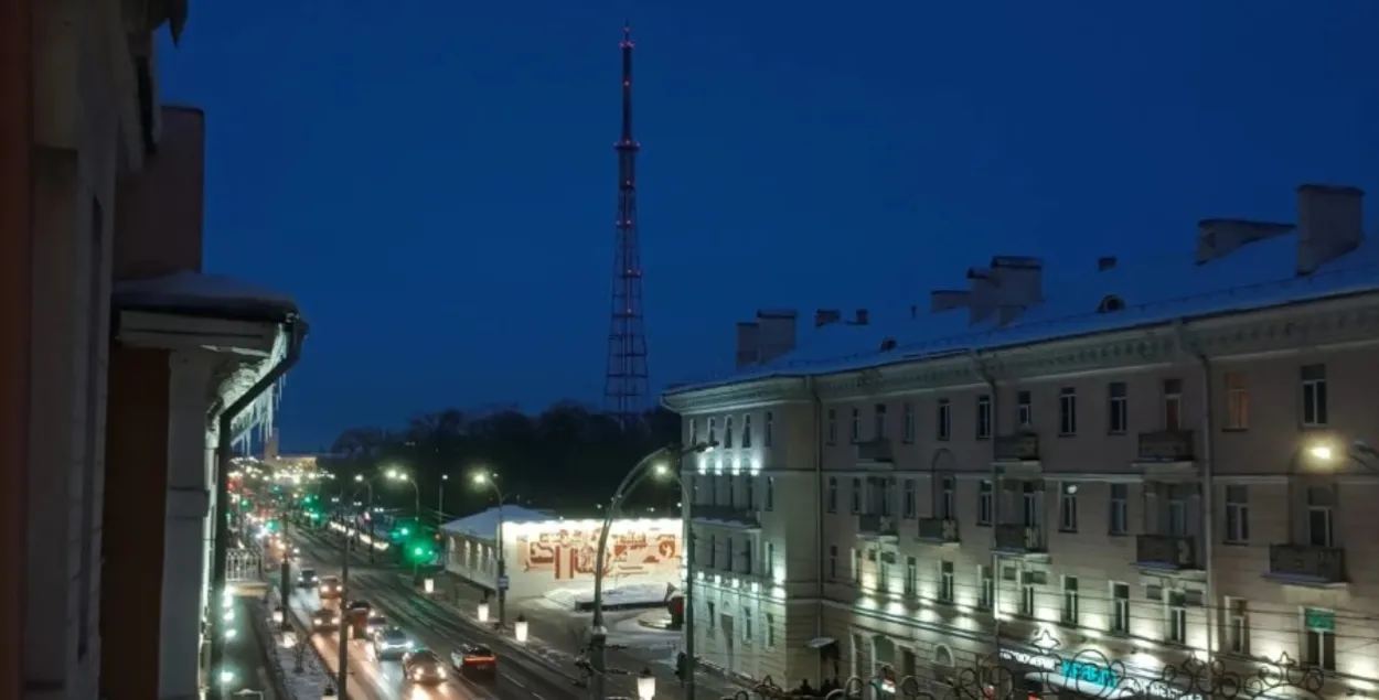 Асвятленне гомельскай тэлевежы адключылі
