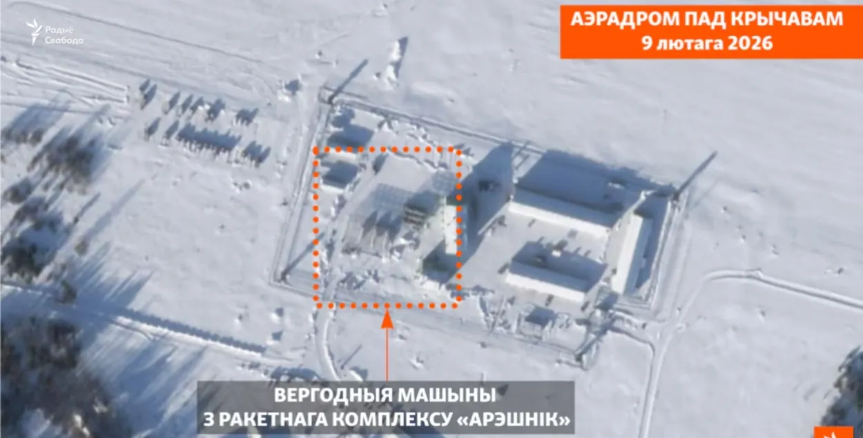 Спутниковый снимок базы под Кричевом
