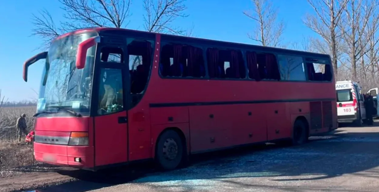 Атакаваны дронам рэйсавы аўтобус&nbsp;
