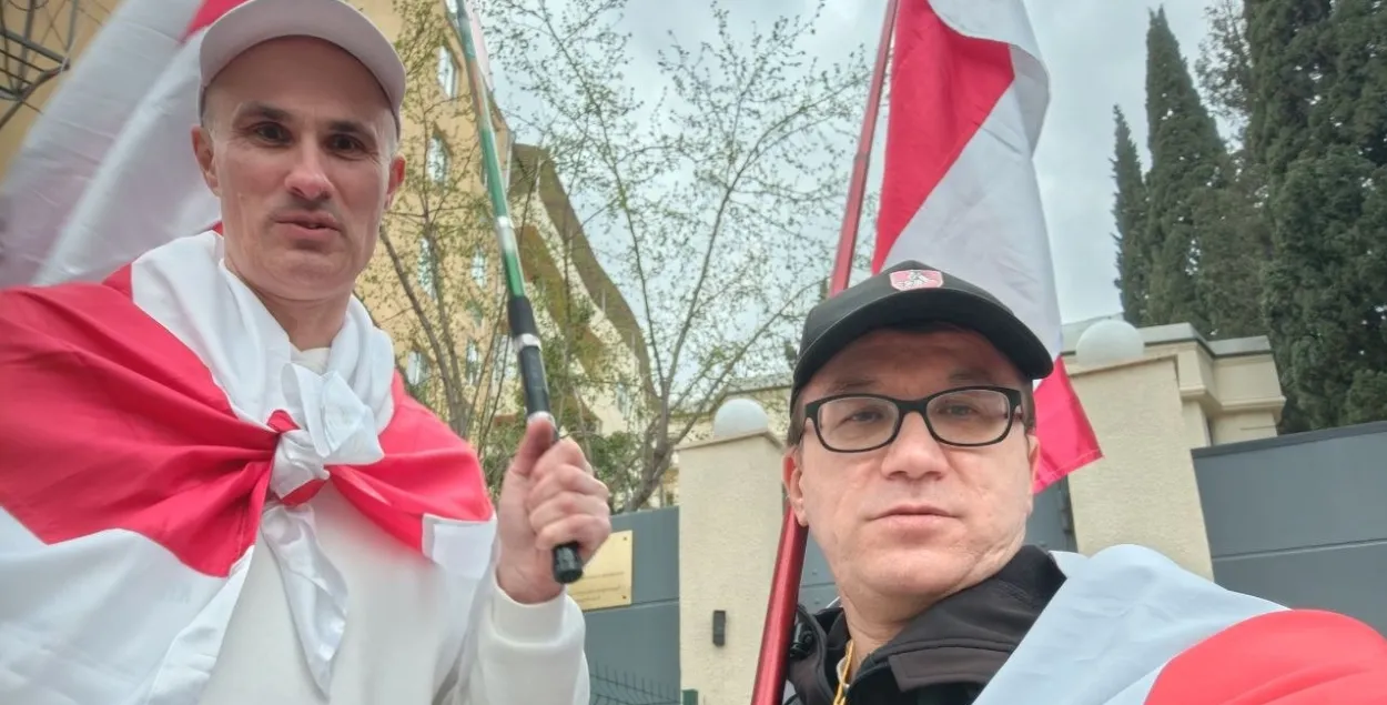 Пикет у посольства Беларуси в Грузии 25 марта 2026 года
