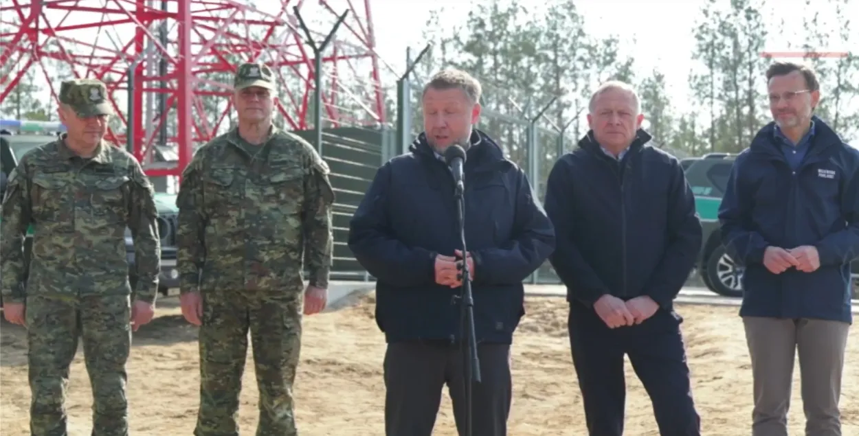 Марцін Кервіньскі на адкрыцці супрацьдронавага кластара
