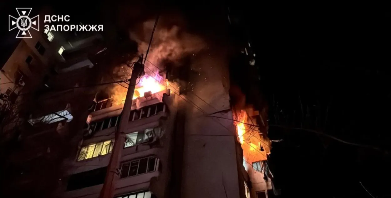 Запарожжа пасля расійскай атакі
