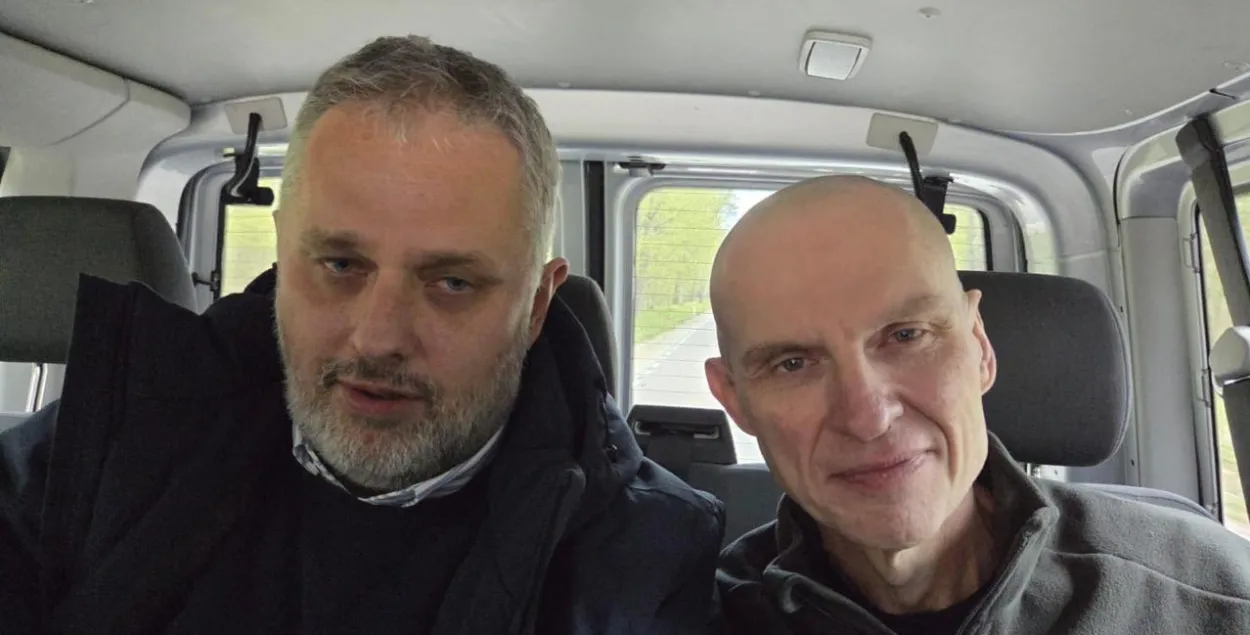 Анджэй Пачобут з намеснікам галоўнага рэдактара Gazeta Wyborza Барташам Т. Веліньскім
