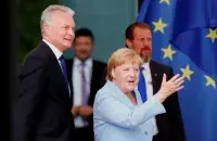 Гитанас Науседа и Ангела Меркель / Reuters 