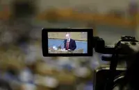 Владимир Путин выступает в Госдуме / Reuters