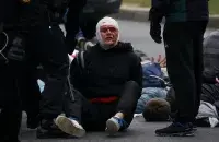 Задержанные во время акции протеста в Минске​ / BelaPAN via REUTERS