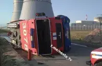&nbsp;Возле Белорусской АЭС перевернулась пожарная машина