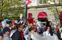 Акция солидарности с белорусскими политзаключенными в Варшаве