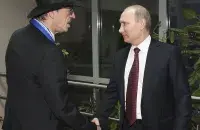 Михаил Боярский (слева) на встрече с Владимиром Путиным. Фото из архива Reuters