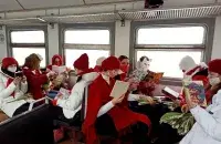 Белорусы читают книги в электричке