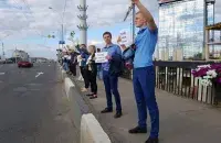 Belarus Railway workers at a solidarity action on August 13 / TUT.by