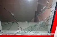 Разбитая витрина кафе в Лиде / grodno.mvd.gov.by​