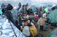 Мигранты в лагере на границе / sb.by​