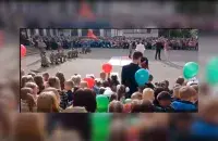 Антивоенная акция в Новополоцке / кадр из видео
