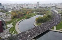 Peaceful Sunday protest on October 25, 2020 in Minsk / Drone Pilots Group