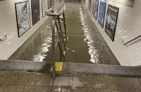 Затопленае метро Нью-Ёрка / twitter.com/Deborah Bjornsti