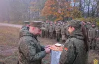 Приём российских военных в Беларуси / тг-канал Министерства обороны
