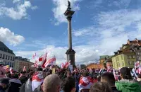 Святкаванне Дня Волі ў Варшаве 25 сакавіка 2023-га / Еўрарадыё
