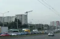 Трафік на вуліцах Мінска. Фота: Еўрарадыё