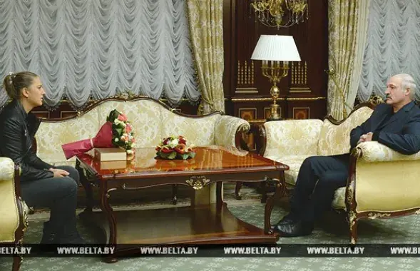 Azarenka meets with Lukashenka. File photo: BELTA
