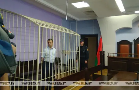 Доморацкий в суде в июле 2019-го, сегодня его в суд не привозили / БЕЛТА​ 