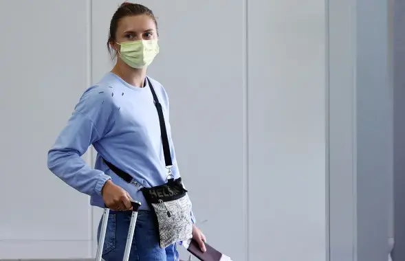 Кристина Тимановская в аэропорту в Токио / Reuters