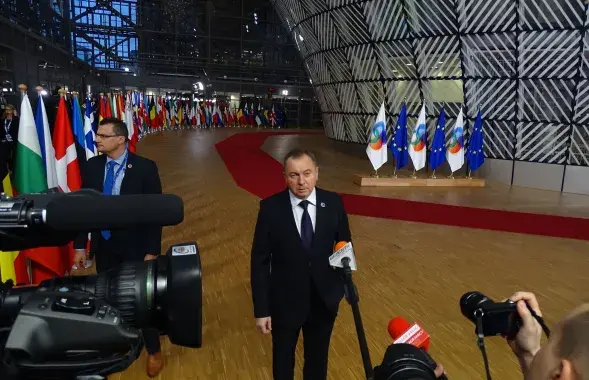 Belarus Foreign Minister Uladzimir Makei in Brussels on 24 November 2017. Photo: Zmicier Lukashuk (Euroradio)