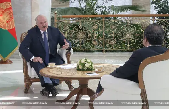 Александр Лукашенко во время интервью Sky News Arabia / president.gov.by​