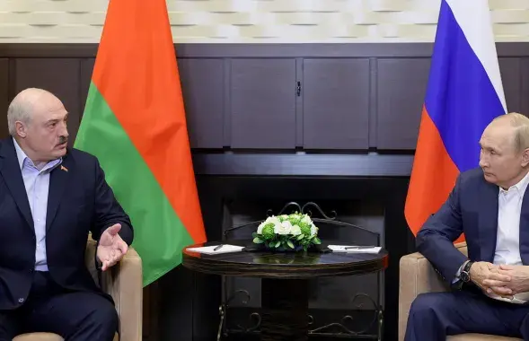 Аляксандр Лукашэнка і Уладзімір Пуцін падчас сустрэчы ў Сочы, верасень 2022 года / president.gov.by
