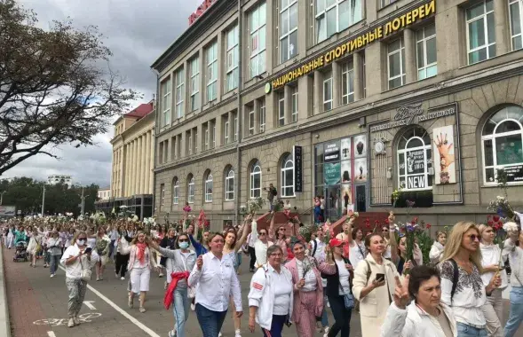 Женская цепь солидарности в Минске / Еврорадио​